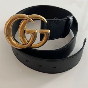 Gucci Marmont Belt Black Leather Size 90